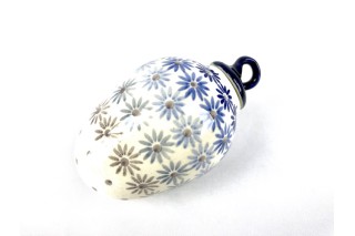 Hanger 3  Bunzlau Kerstbal ovaal Kerst